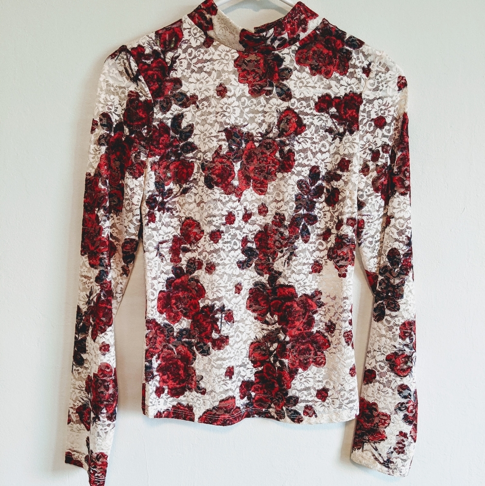 Lace floral top